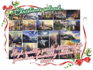 Montage of Llandeilo prints for Christmas gifts