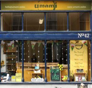 Umami Organic Whole foods. shop front