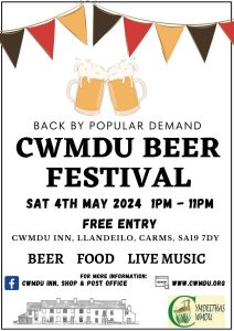 Cwmdu Beer Festival May 2024