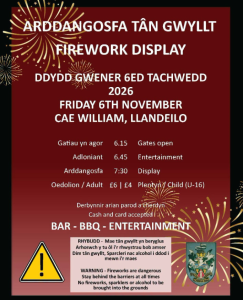 firework display cae william 2026