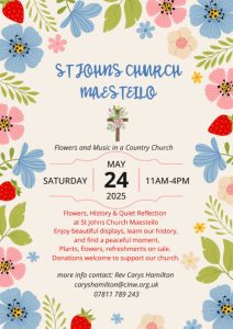 Flowers and Music in a Country Church