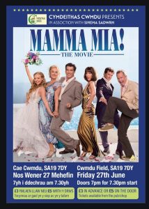 Come and join us for our next Film Night in the Field - Mamma Mia! The Movie
