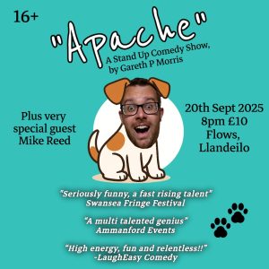 Join Gareth P. Morris on Saturday 20th September at Flows 