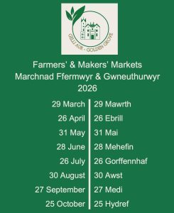 Dates for Gelli Aur Farmers Market 2026