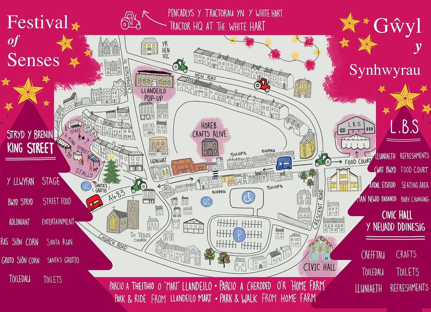  Festival of Senses 2025 map packed with all the festive spots, stalls, and hidden gems waiting to be explored across Llandeilo