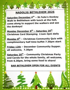 Nadolig Bethlehem 2025
