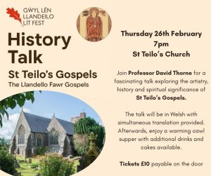 talk exploring the artistry, history and spiritual significance of St Teilo’s Gospels