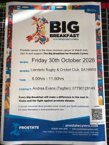 On Friday the 30th of October the Big Breakfast returns to Cae William!