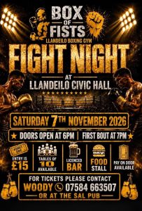 Fight Night at Llandeilo Civic Hall