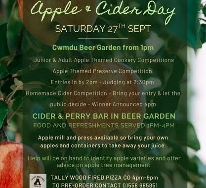 Cwmdu Apple Day Saturday 27th September