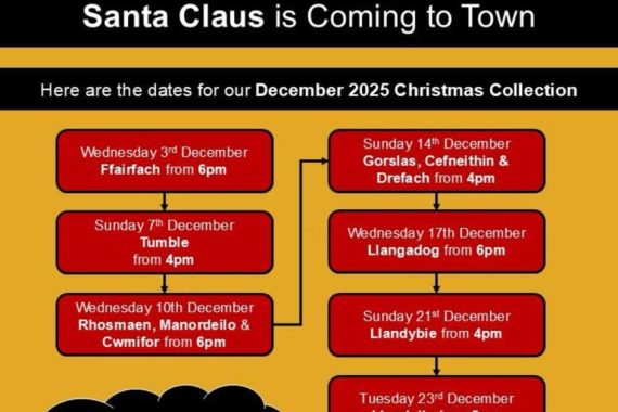 Santa visit Llandeilo round table