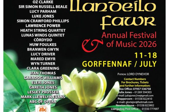 Llandeilo Fawr Annual Festival of Music poster 11 to 18 July 2026