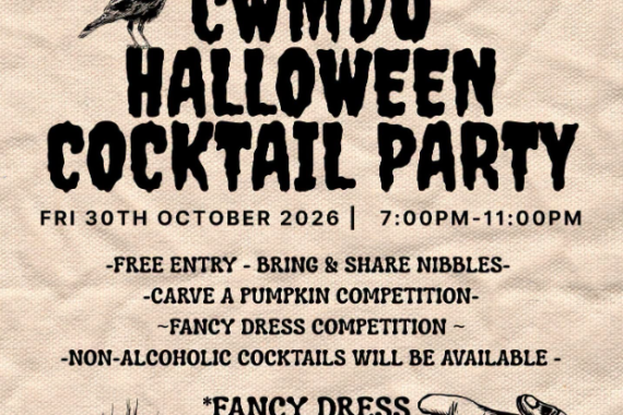 Cwmdu Halloween Cocktail Party Friday 30th October 2026 7pm