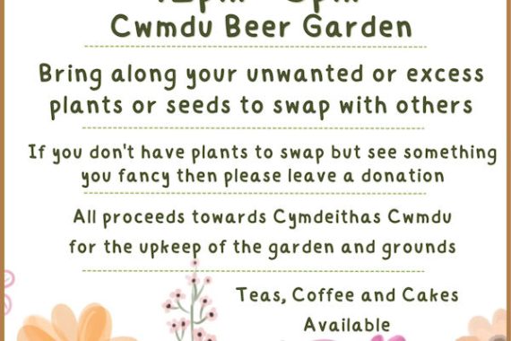 CWMDU PLANT SWAP Sunday 17th May 2026 12pm-3pm