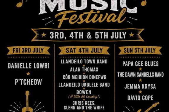 3 day music festival 3,4,5 July at the Salutation