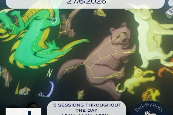 Dark Sky Wales is bringing their pop-up planetarium to Yr Hen Farchnad on 27th June.