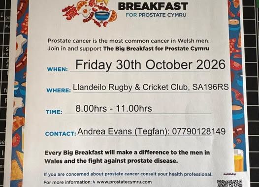 On Friday the 30th of October the Big Breakfast returns to Cae William!