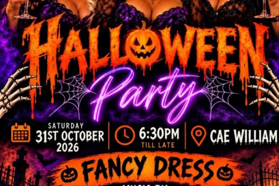 This Saturday night come along to the main Halloween Party in town!